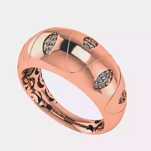 High Jewelry Italian Cocktail Diamond Ring