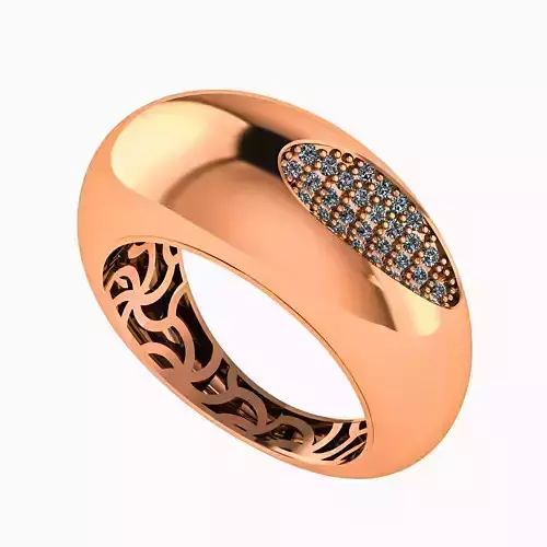 High Jewelry Italian Cocktail Diamond Ring