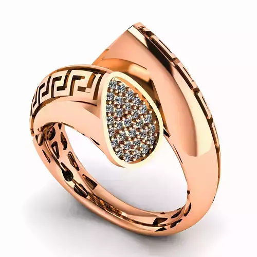 Dual Head High Jewelry Italian Cocktail Diamond Ring