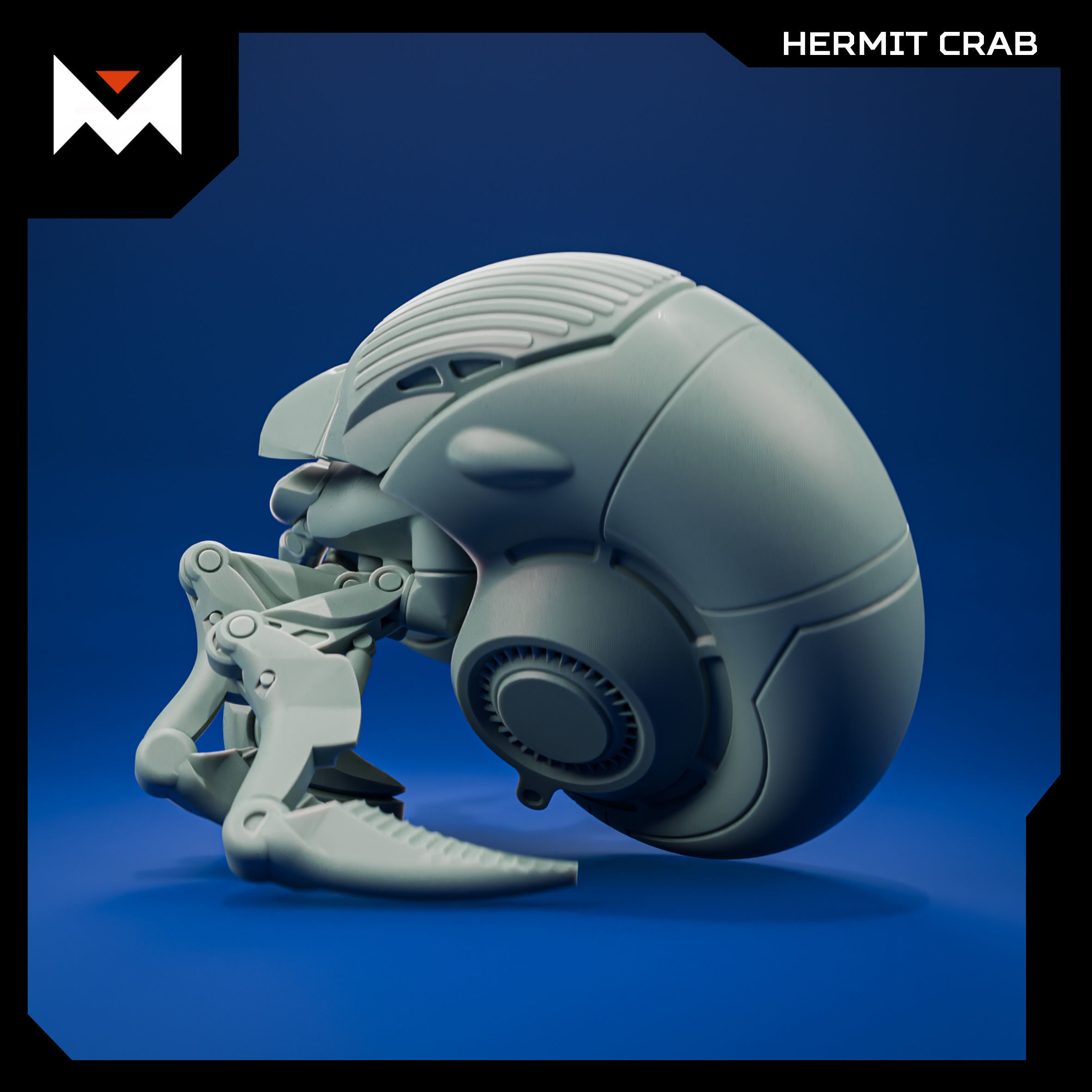 Hermit crab 3D print model_2