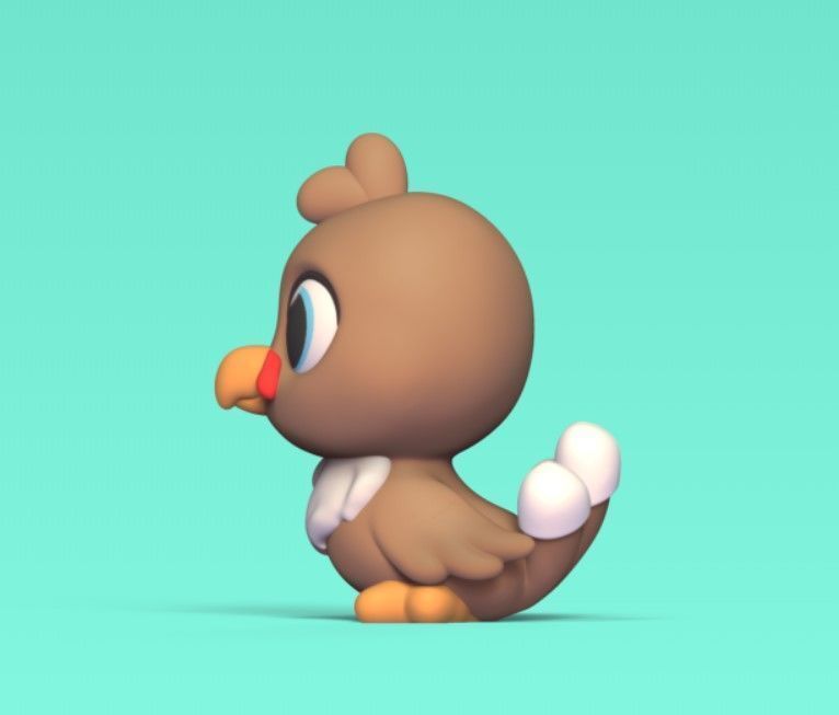 Baby Turkey 3D print model_2