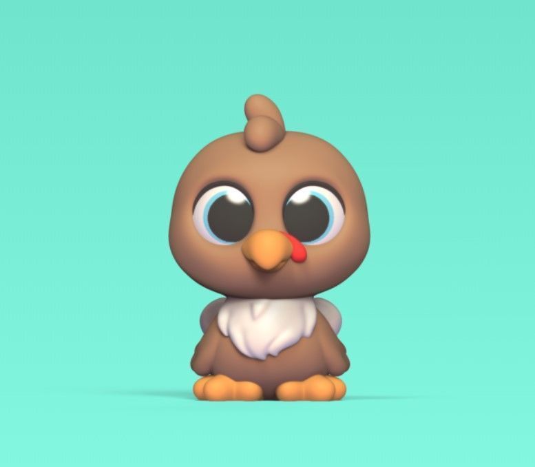 Baby Turkey 3D print model_1