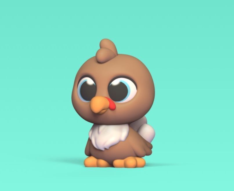 Baby Turkey 3D print model_3