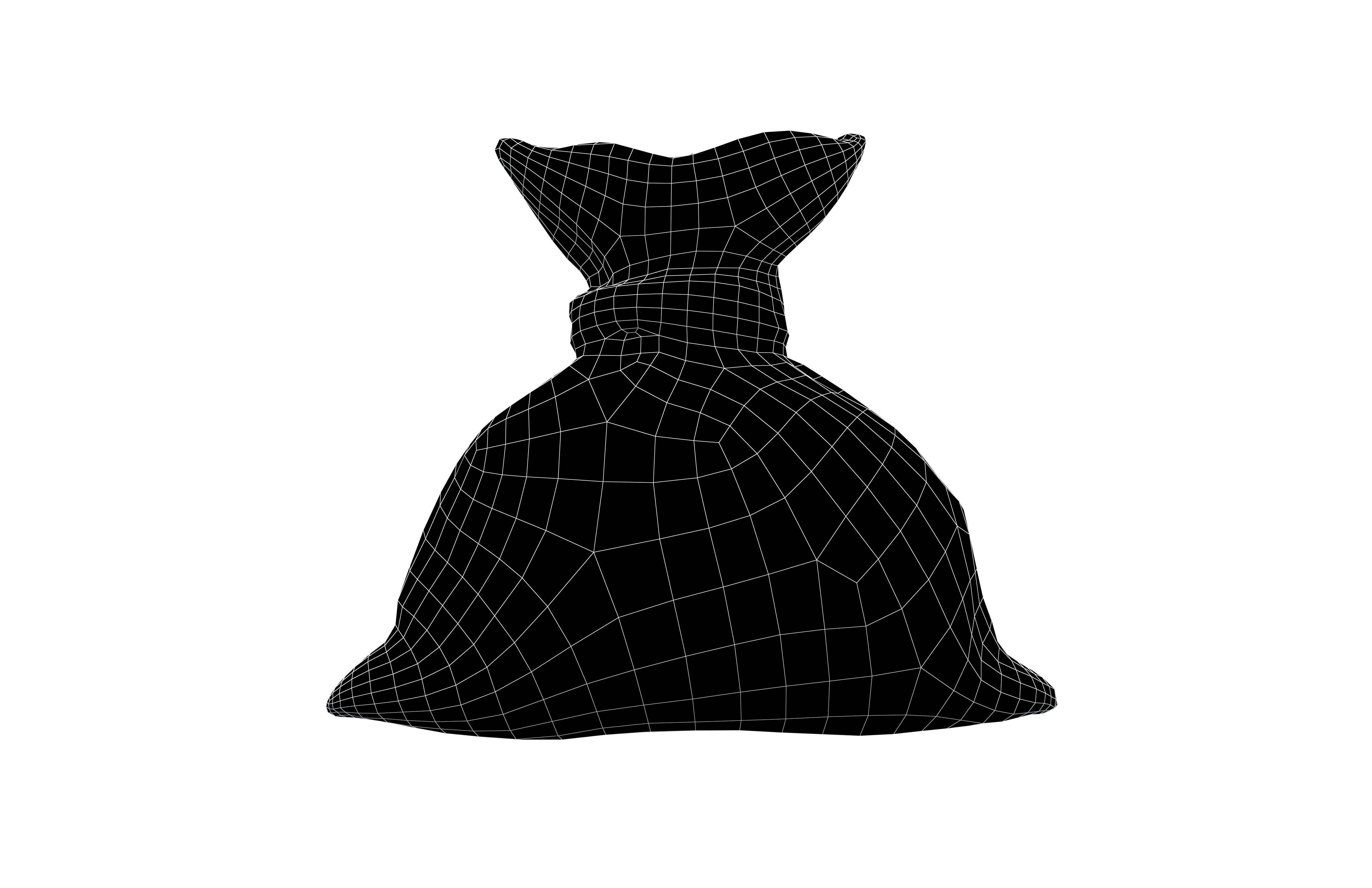 Cartoon Bag v1 001 Low-poly 3D model_5