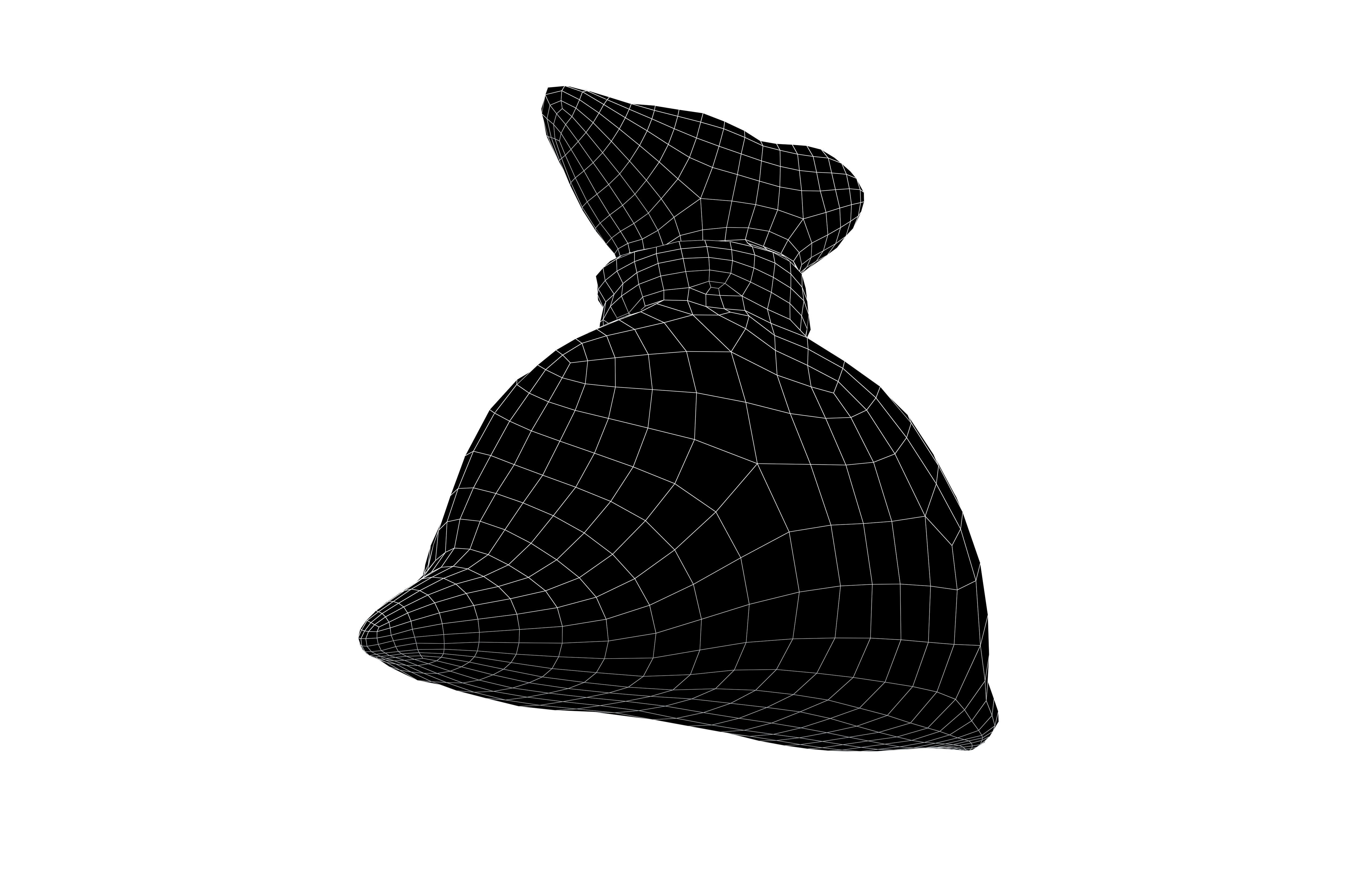 Cartoon Bag v1 001 Low-poly 3D model_7