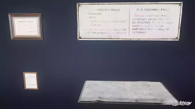 LAUNDROMAT - Laundromat Set 02 - LOW POLY AND NANITE