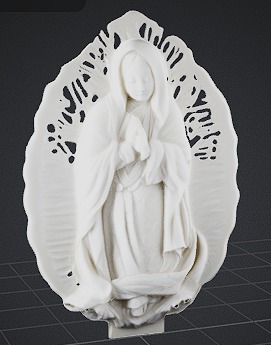 mary sculpture Low-poly 3D model_1
