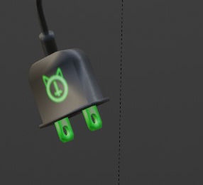 Animated Plug Tail with IMVU skeleton Low-poly 3D model_2