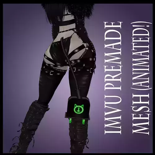 Animated Plug Tail with IMVU skeleton Low-poly 3D model Animated Plug Tail with IMVU skeleton Low-poly 3D model