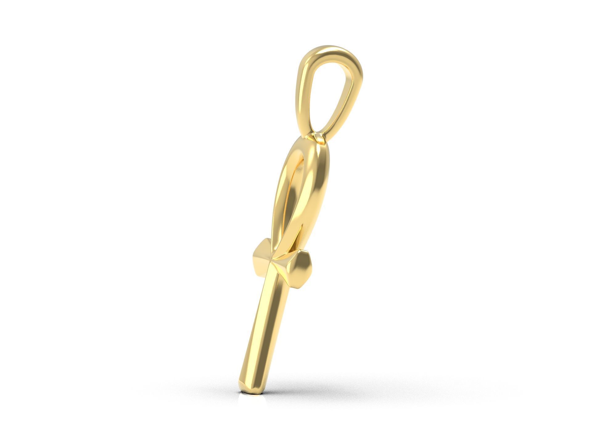 Laconic Egyptian cross Ankh pendant necklaces for 3D print model 3D print model_1