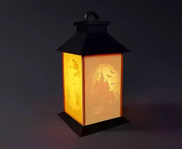 Halloween-Themed Lithophane Lamp 