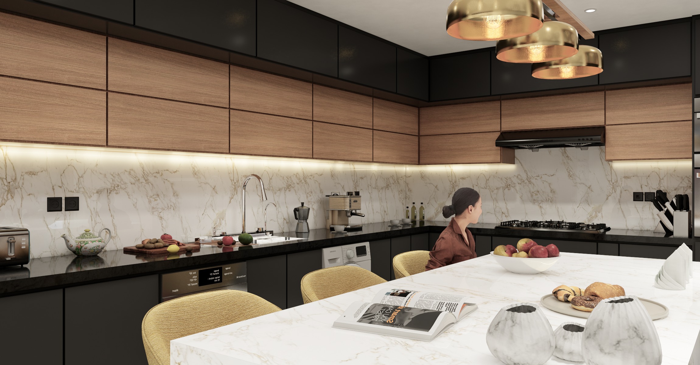 kitchen 3D design render by enscape 3D 3D model_5