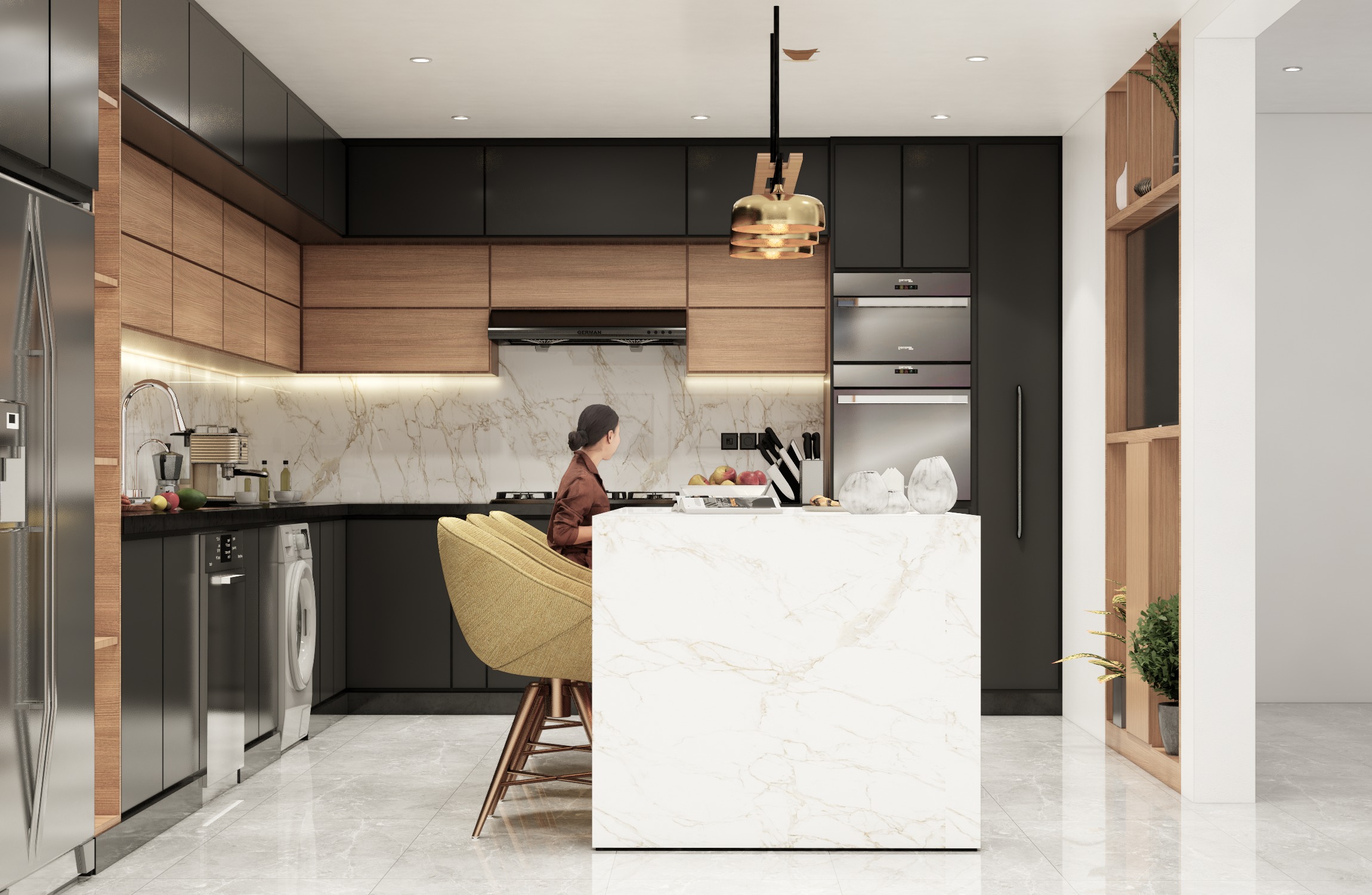 kitchen 3D design render by enscape 3D 3D model_3