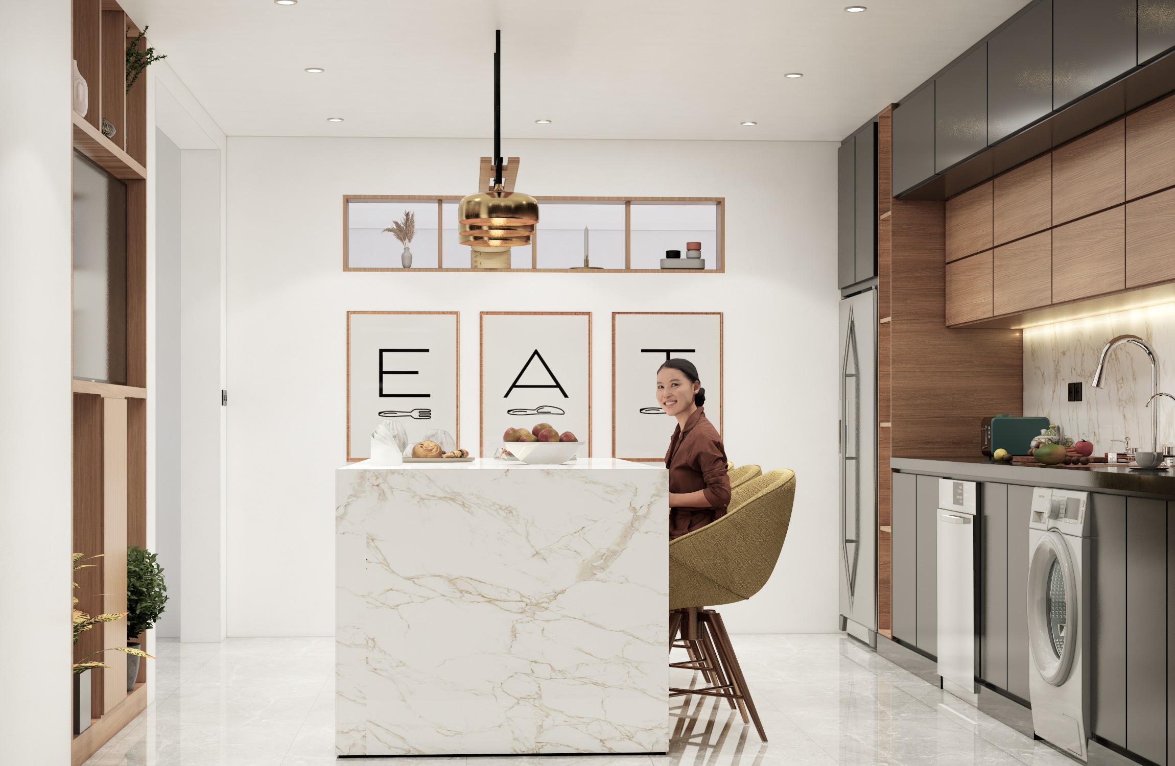 kitchen 3D design render by enscape 3D 3D model_4