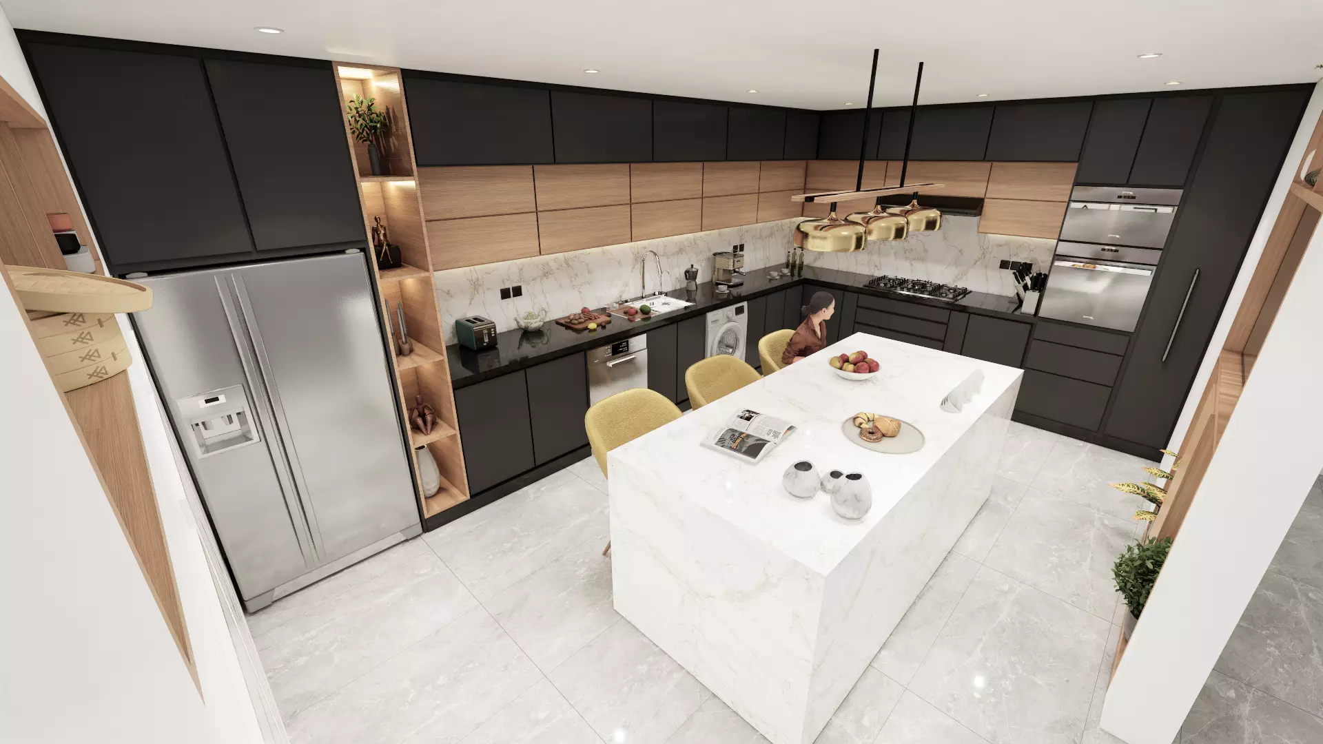 kitchen 3D design render by enscape 3D 3D model_0