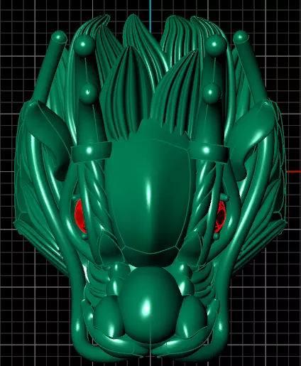 Fierce Dragon s Gaze Ring Mystic Dragon Head Gemstone Ring 3D print model