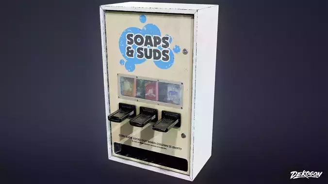 LAUNDROMAT - Soap Dispenser 01 - LOW POLY AND NANITE Low-poly 3D model