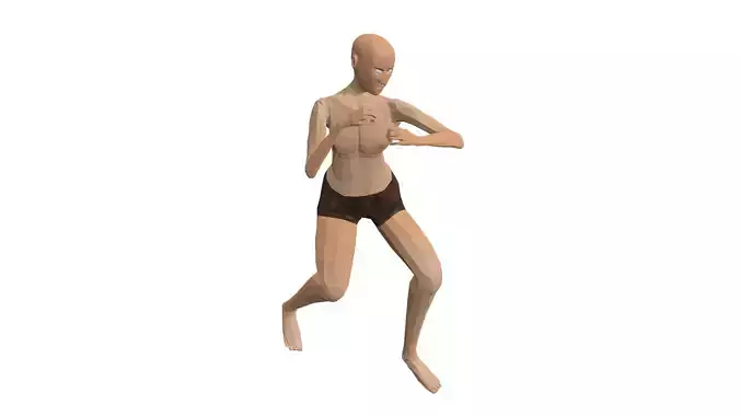 PS1 style character female