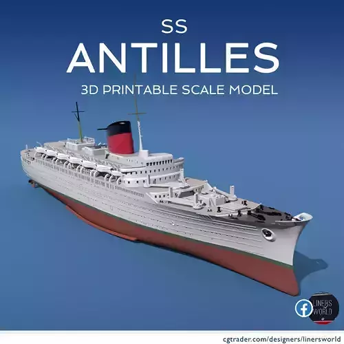 SS ANTILLES FRENCH LINE OCEAN LINER 1953-1971