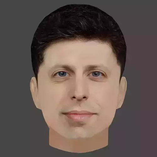 Sam Altman Head - Low poly head for game