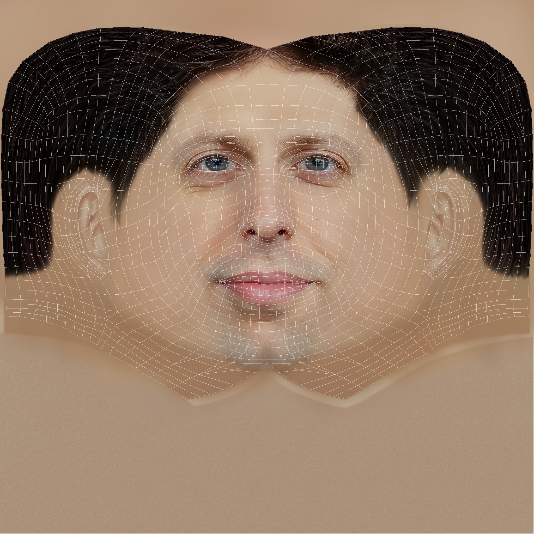 Sam Altman Head - Low poly head for game Low-poly 3D model_8