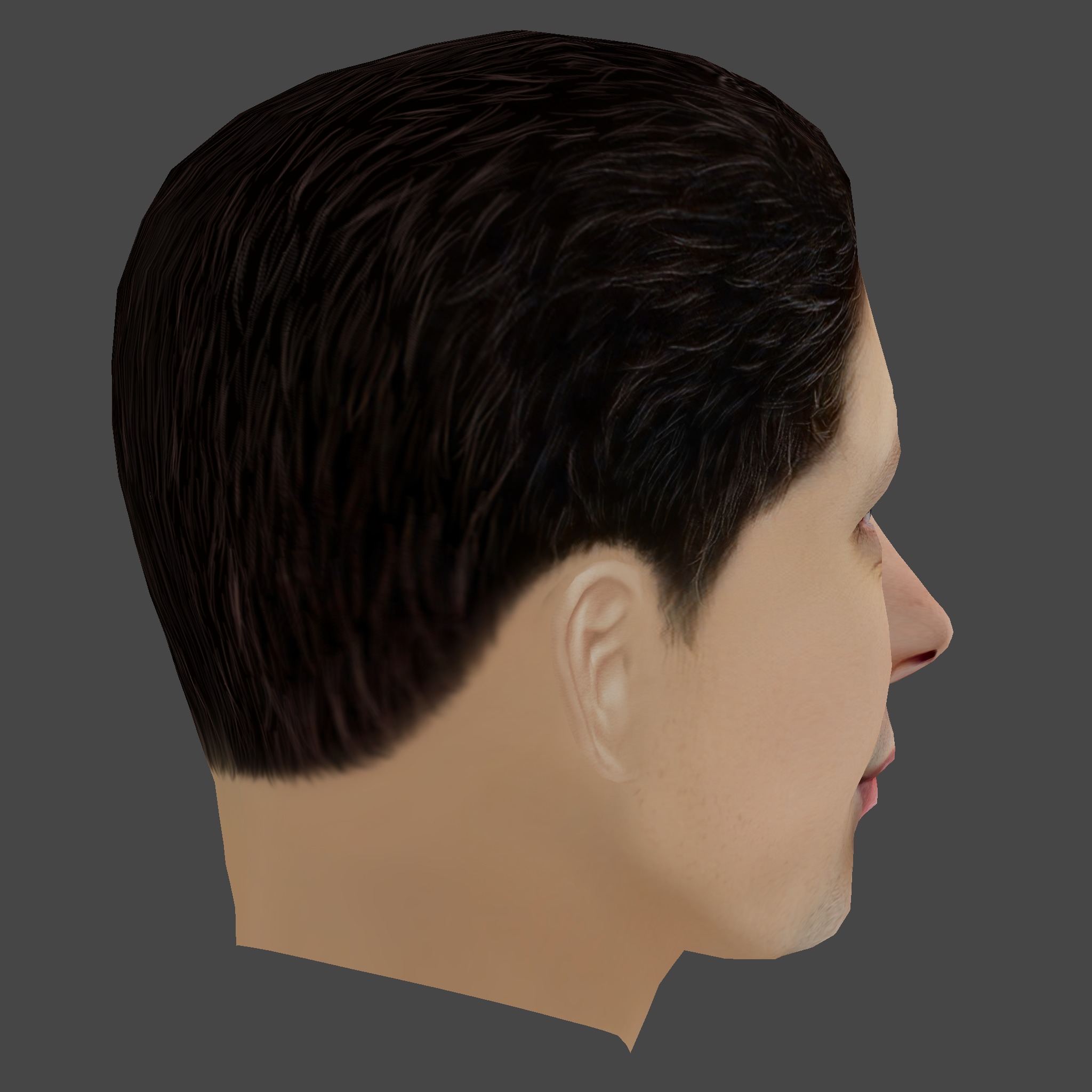 Sam Altman Head - Low poly head for game Low-poly 3D model_4