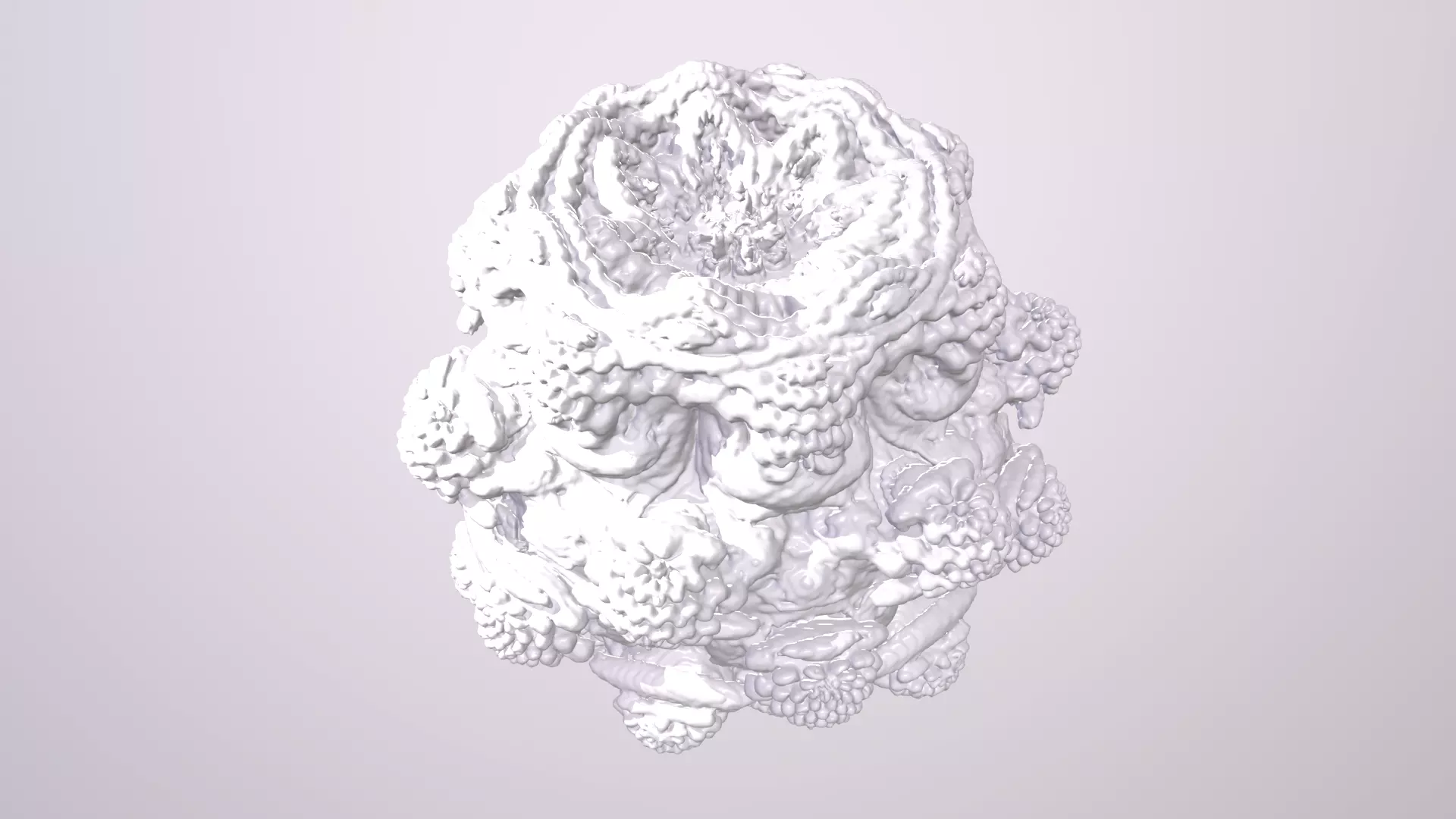 Bionic structures Organic Forms Figures Fractals 3D print model_0