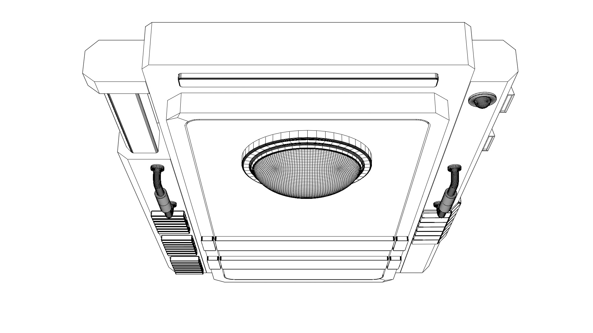 Sci-fi door Low-poly 3D model_7