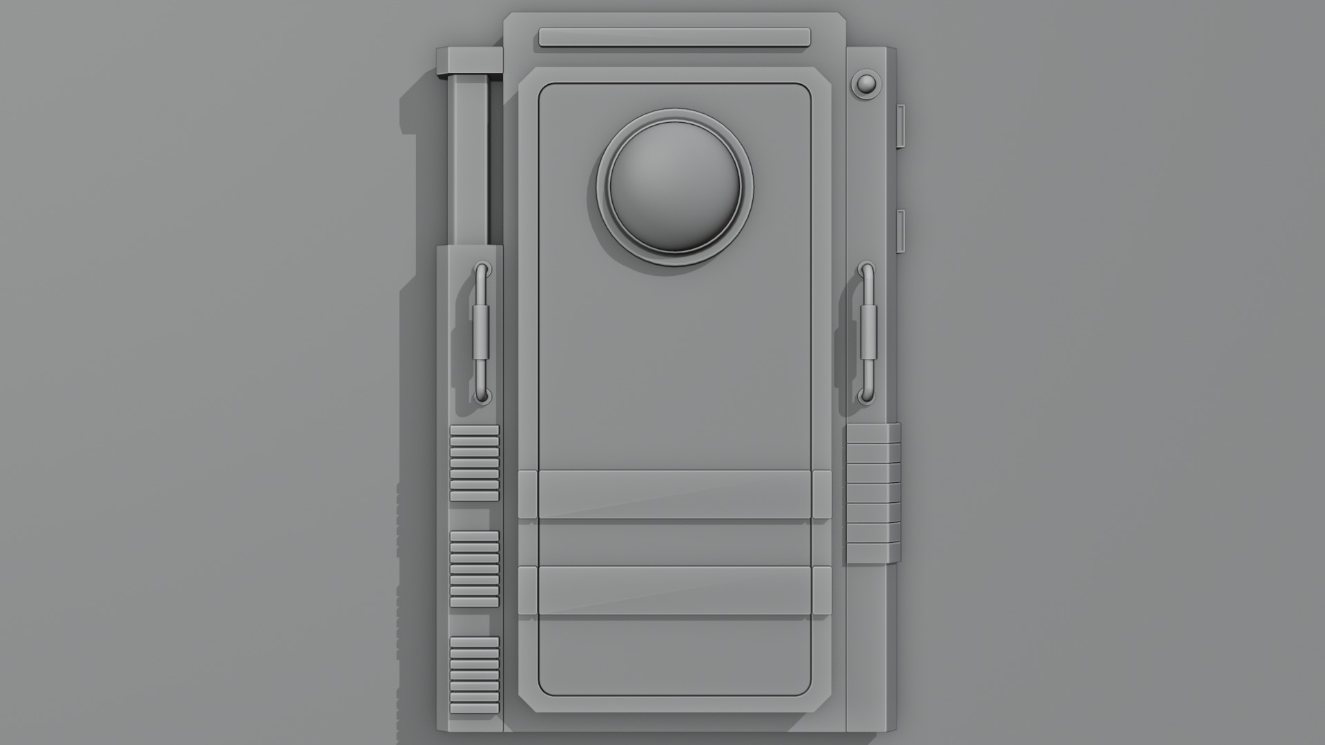 Sci-fi door Low-poly 3D model_2