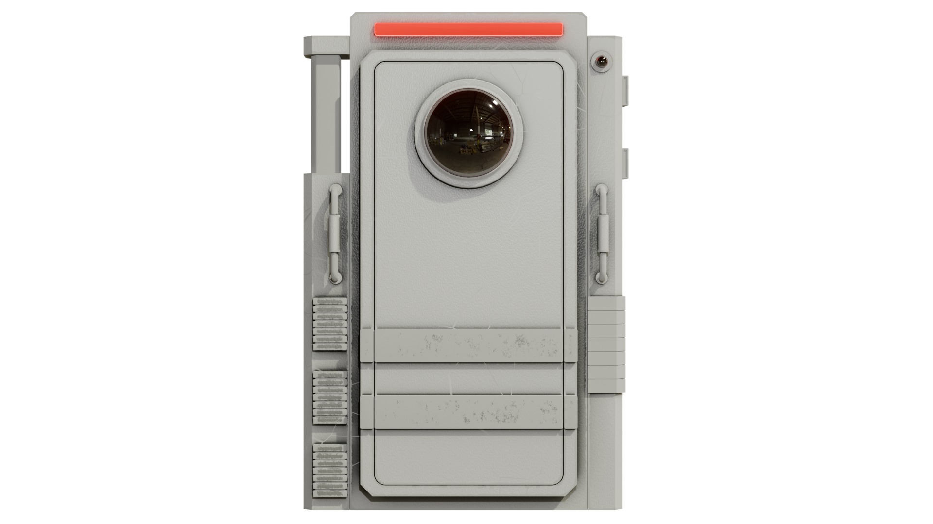 Sci-fi door Low-poly 3D model_8