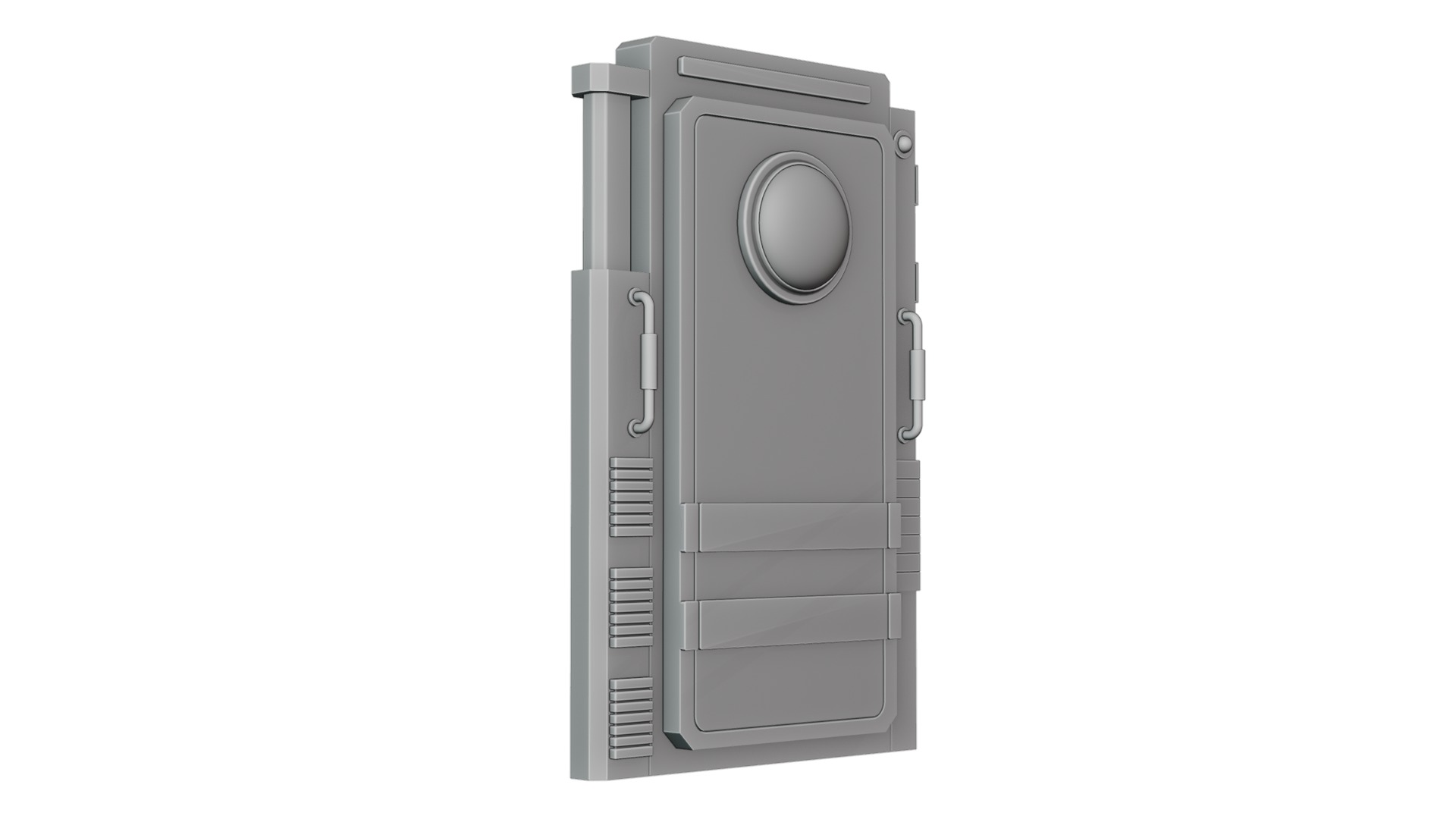 Sci-fi door Low-poly 3D model_13