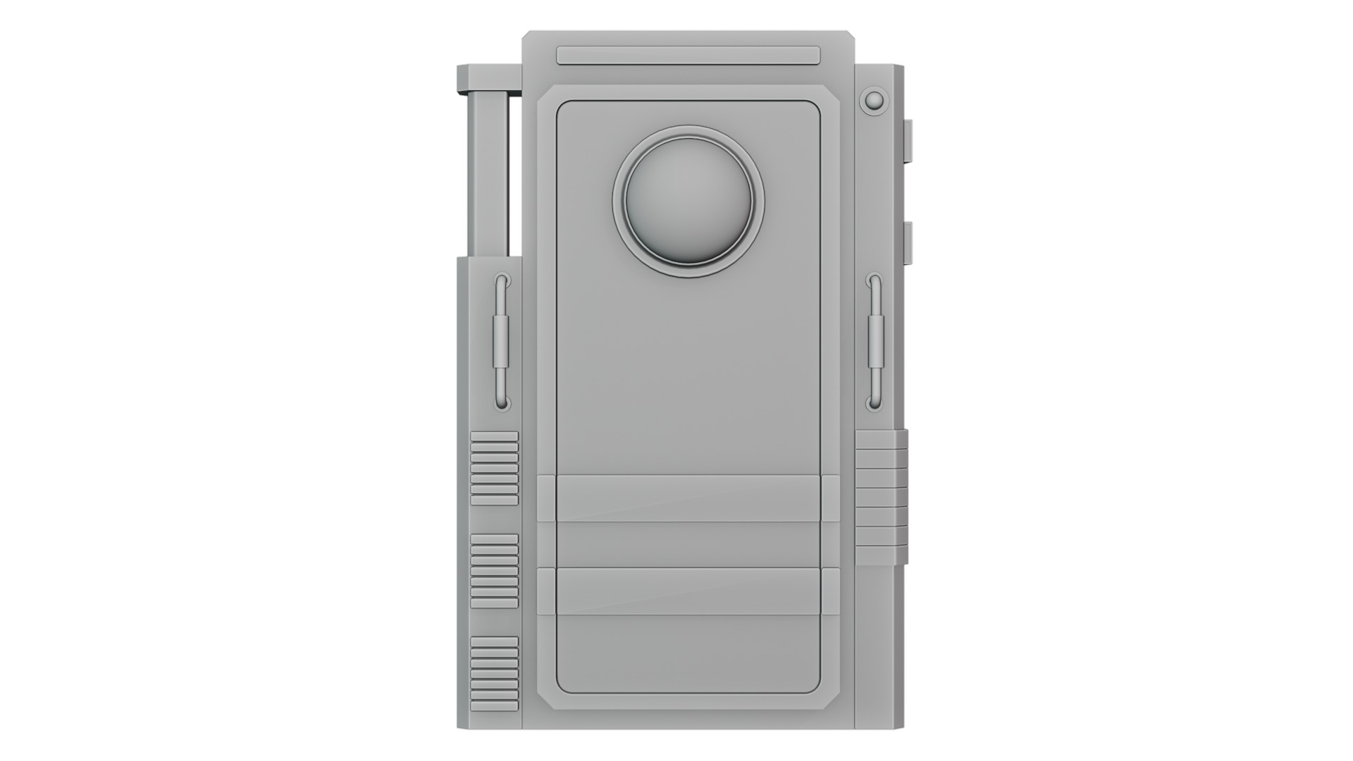 Sci-fi door Low-poly 3D model_14