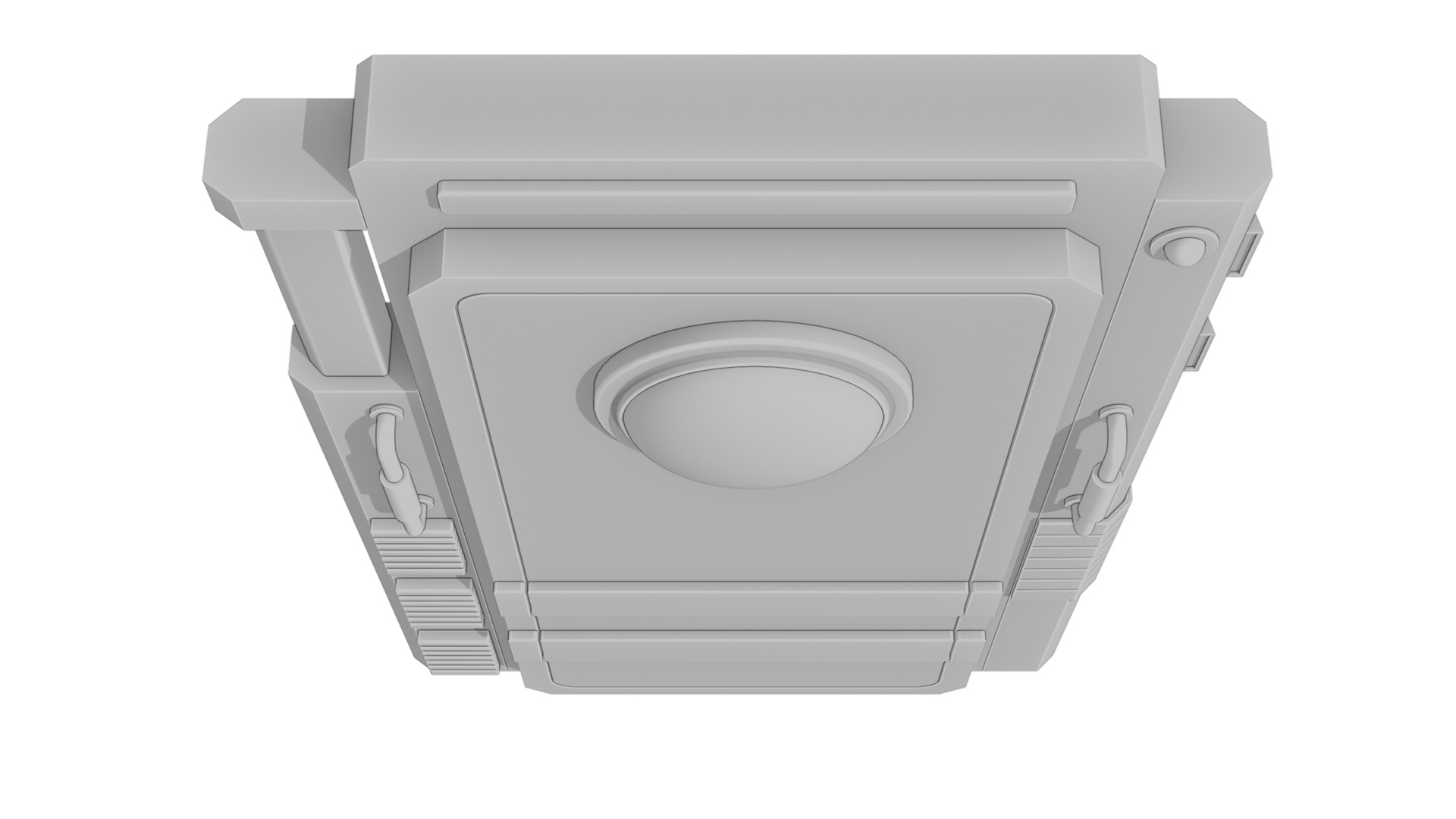 Sci-fi door Low-poly 3D model_5