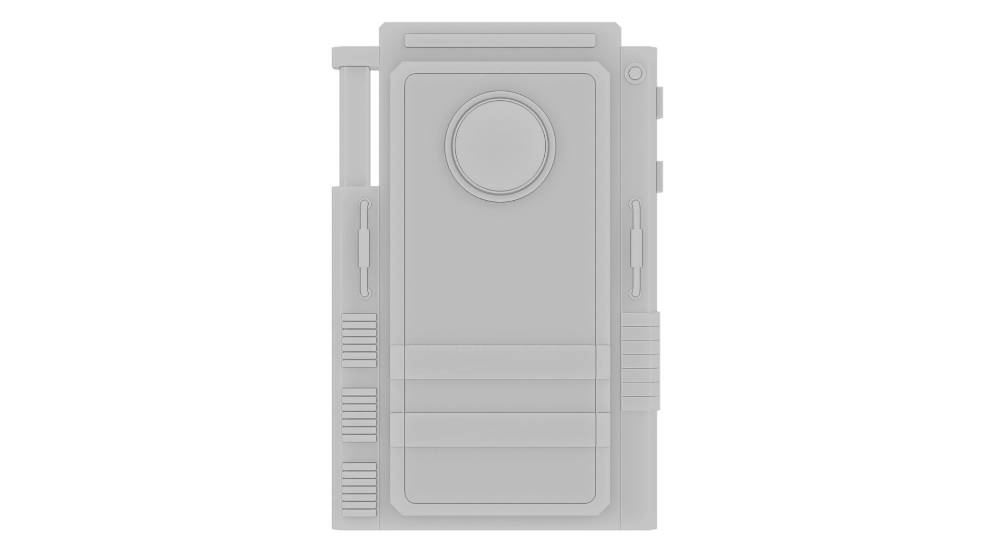 Sci-fi door Low-poly 3D model_15