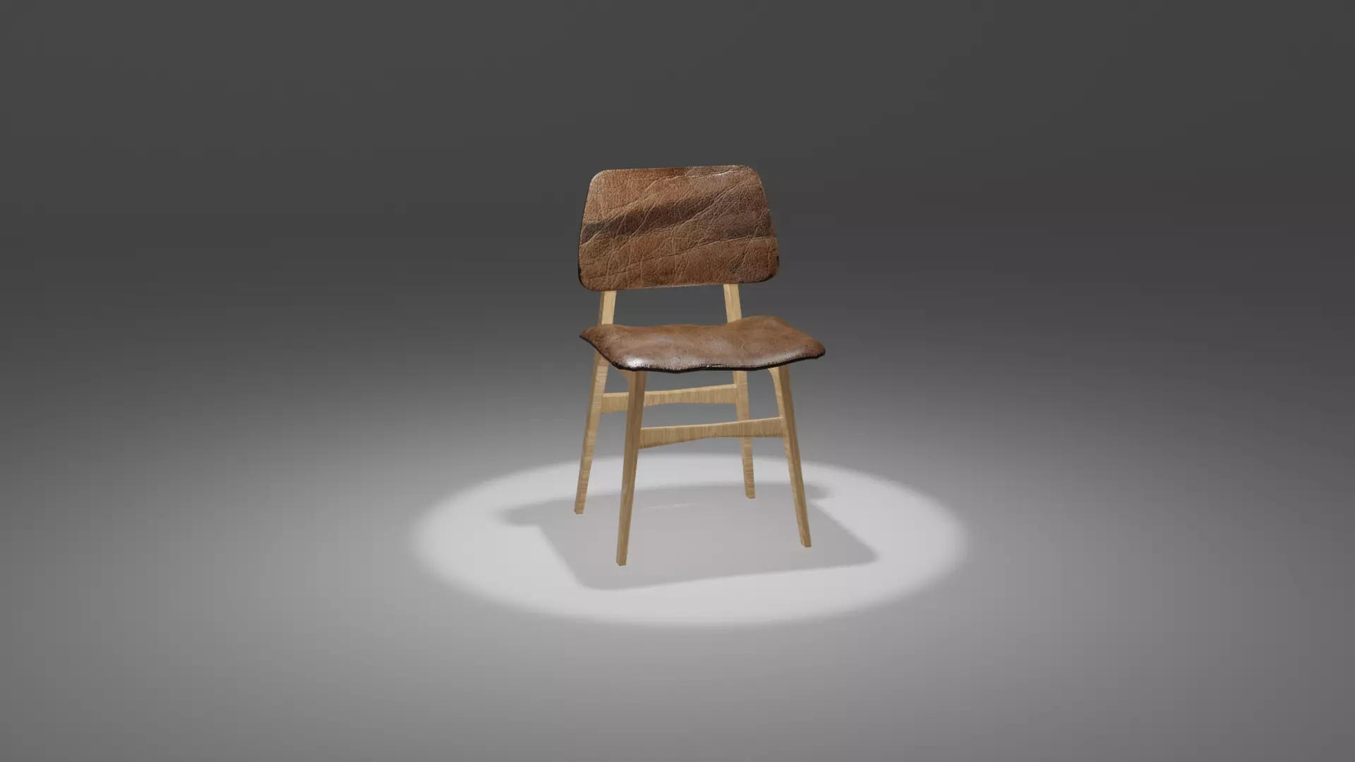 Leather chairs Low-poly 3D model_0