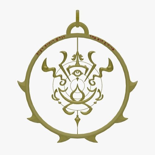 Pendant Symbol Repels Evil Spirits 3D model