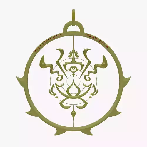 Pendant Symbol Repels Evil Spirits 3D model Pendant Symbol Repels Evil Spirits 3D model