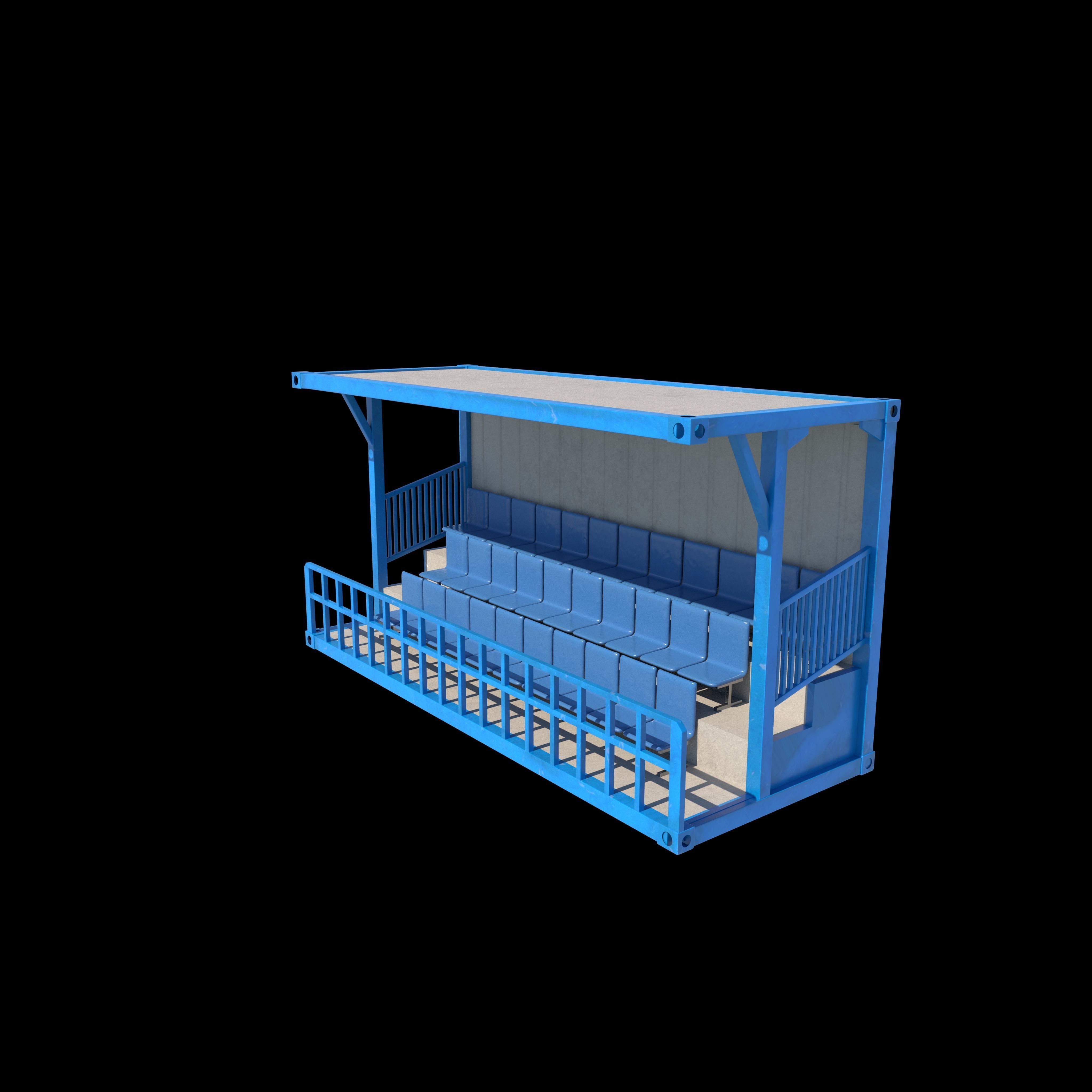 Container Grandstand 3D model_4