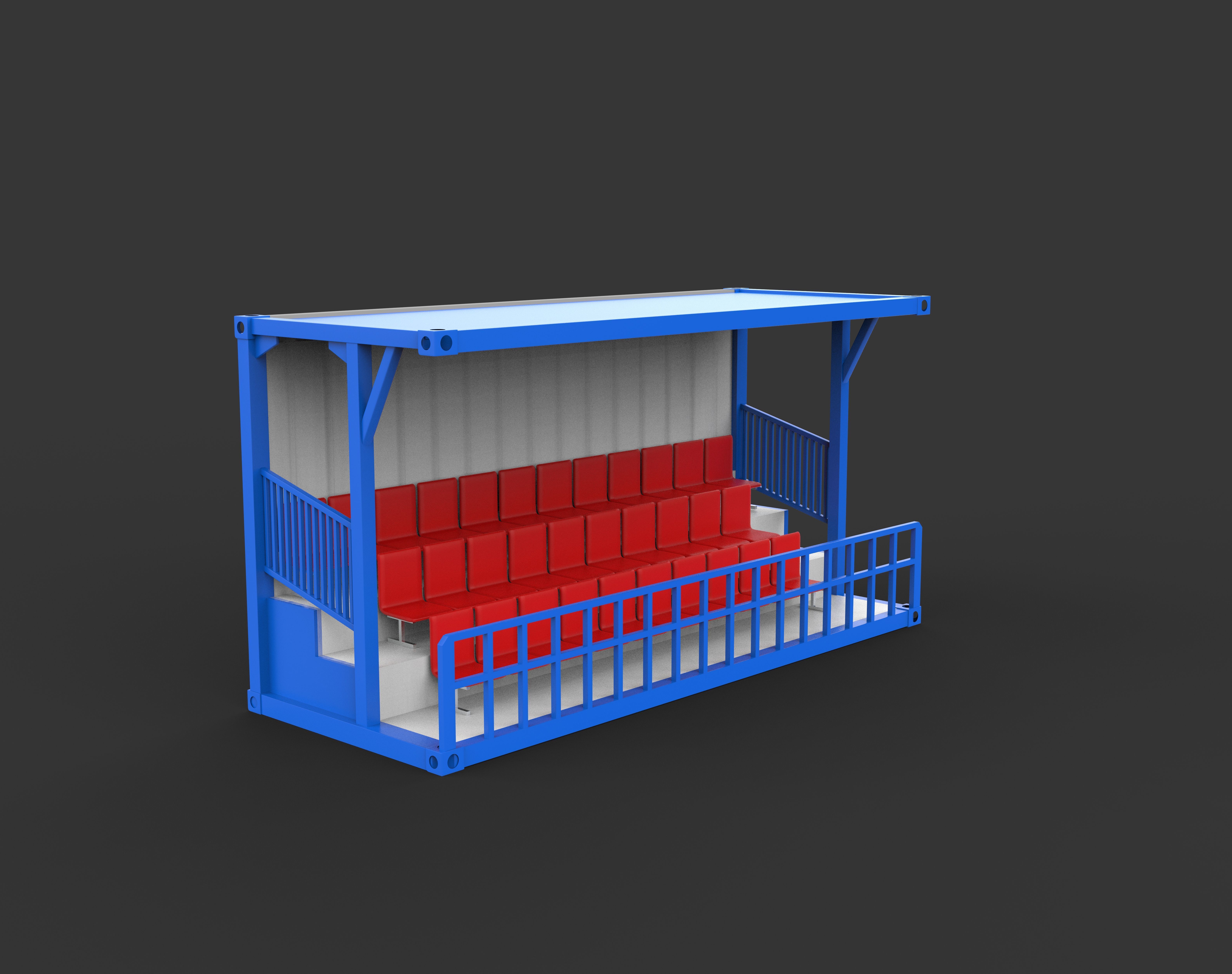 Container Grandstand 3D model_5