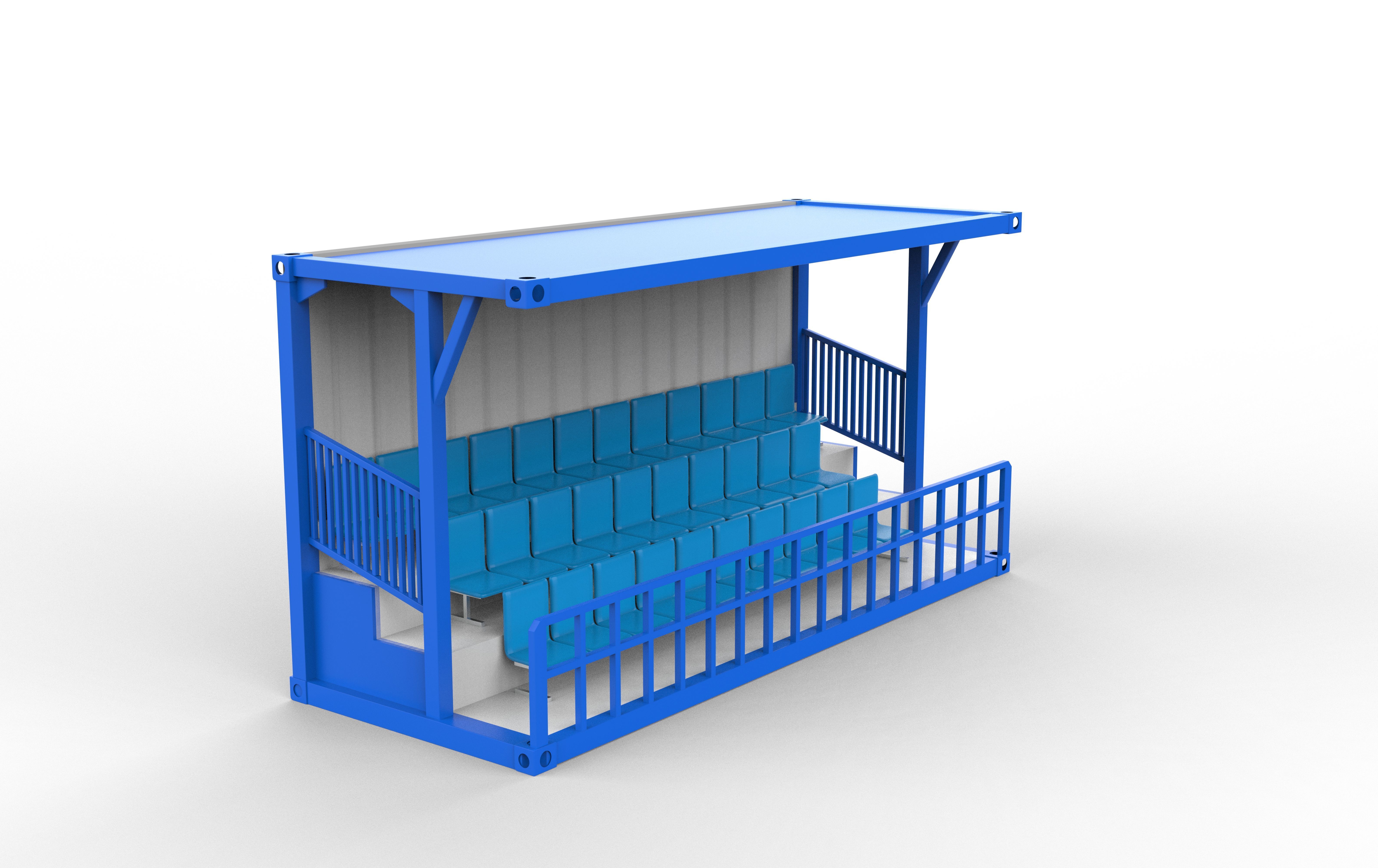 Container Grandstand 3D model_6