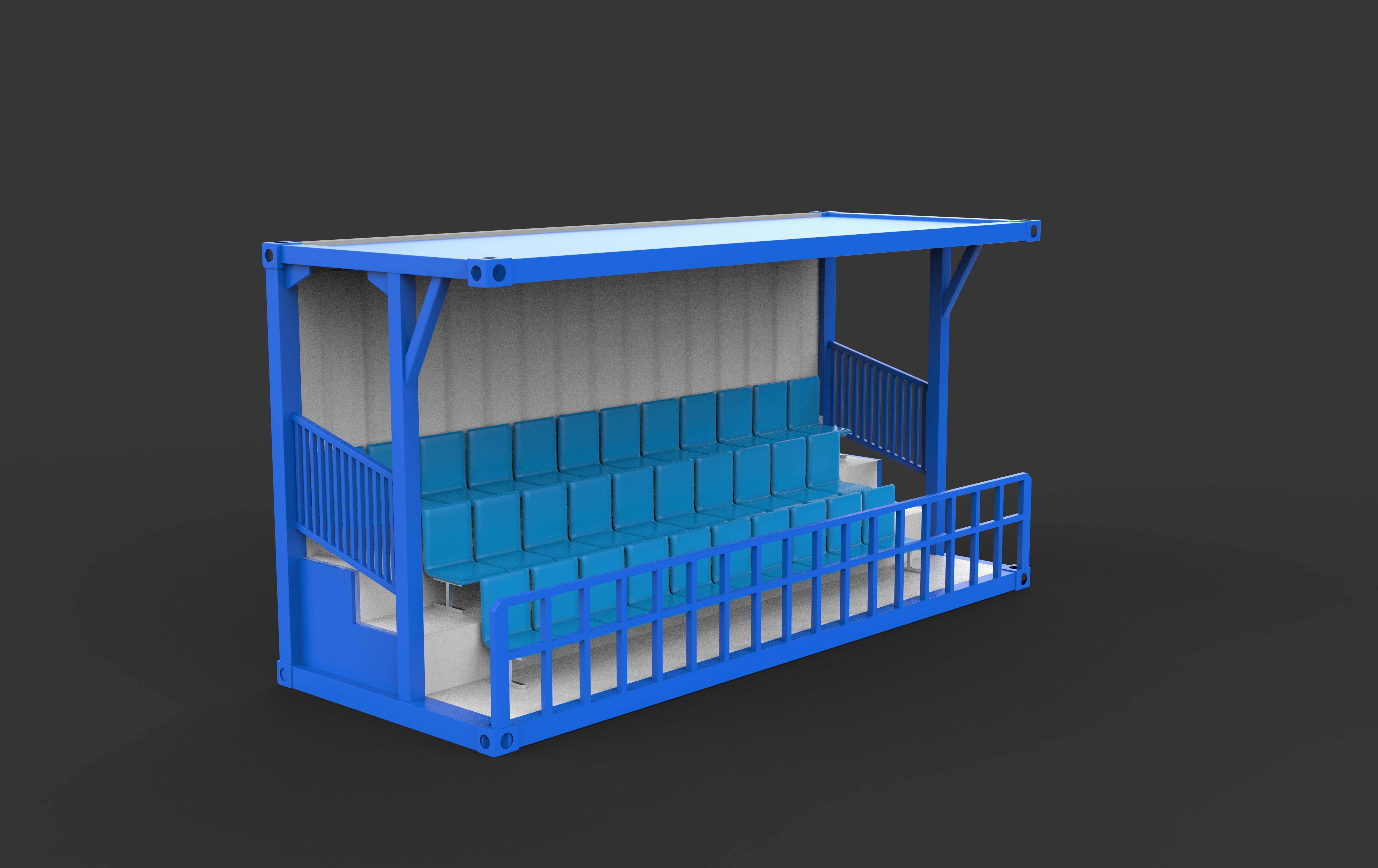 Container Grandstand 3D model_7