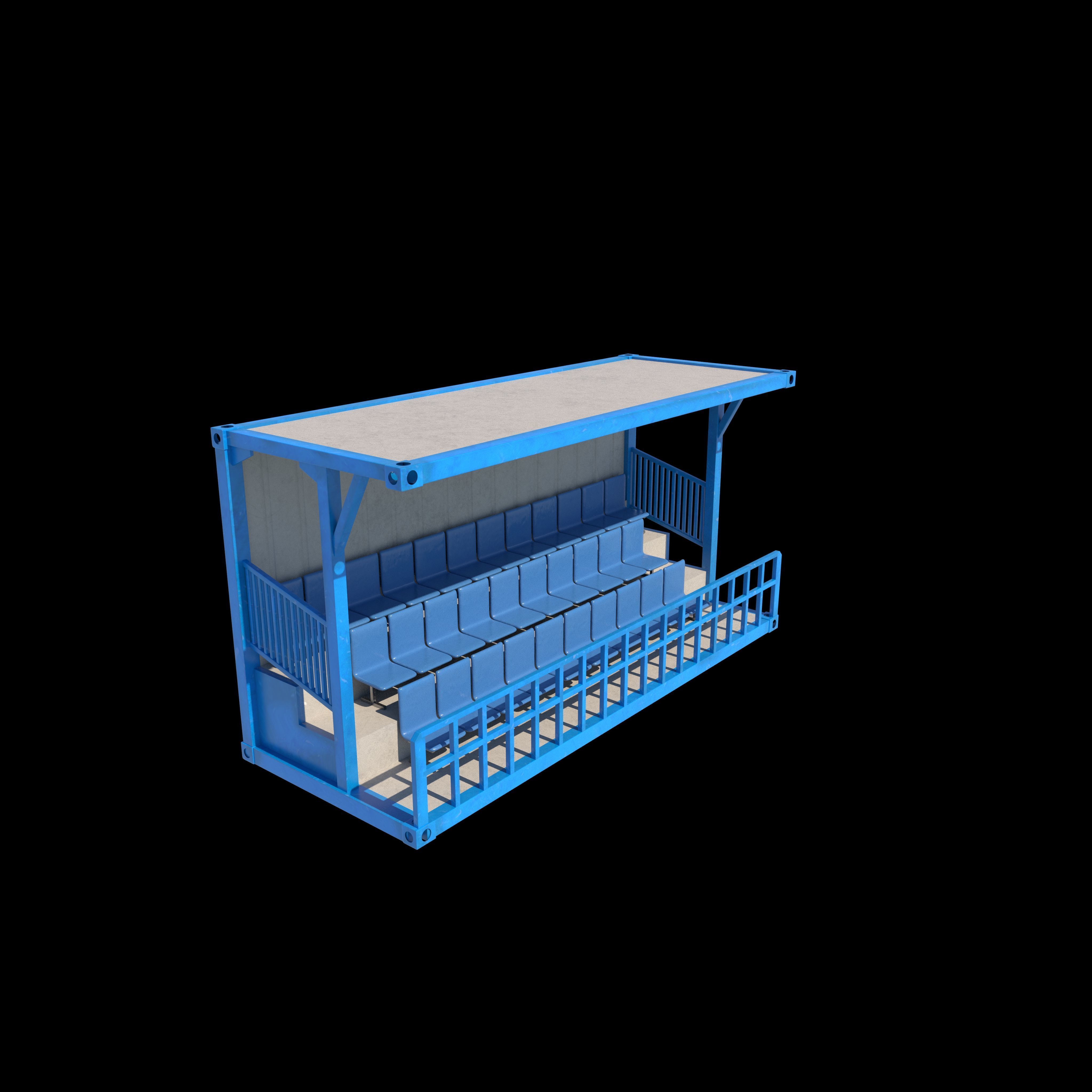 Container Grandstand 3D model_3