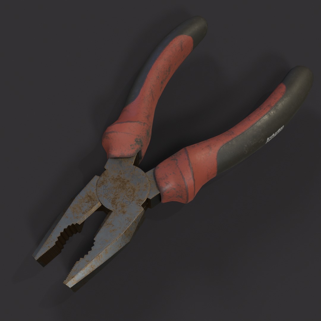 Pliers PBR 3d model Low-poly 3D model_11