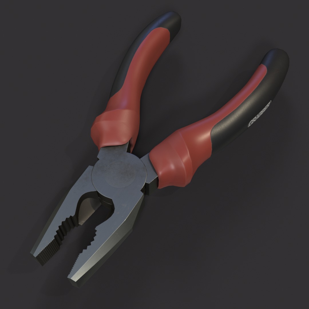 Pliers PBR 3d model Low-poly 3D model_12