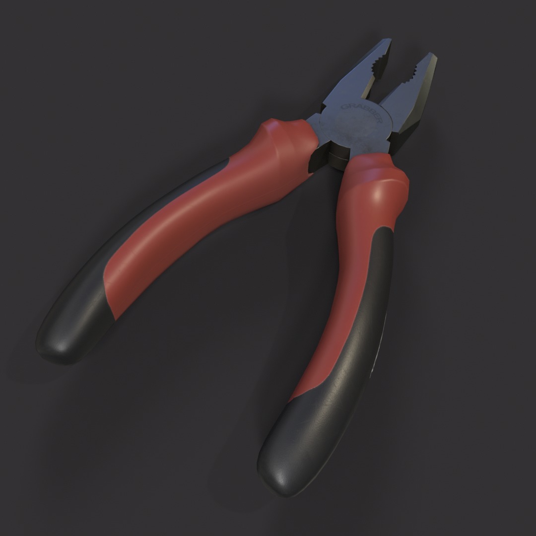 Pliers PBR 3d model Low-poly 3D model_10