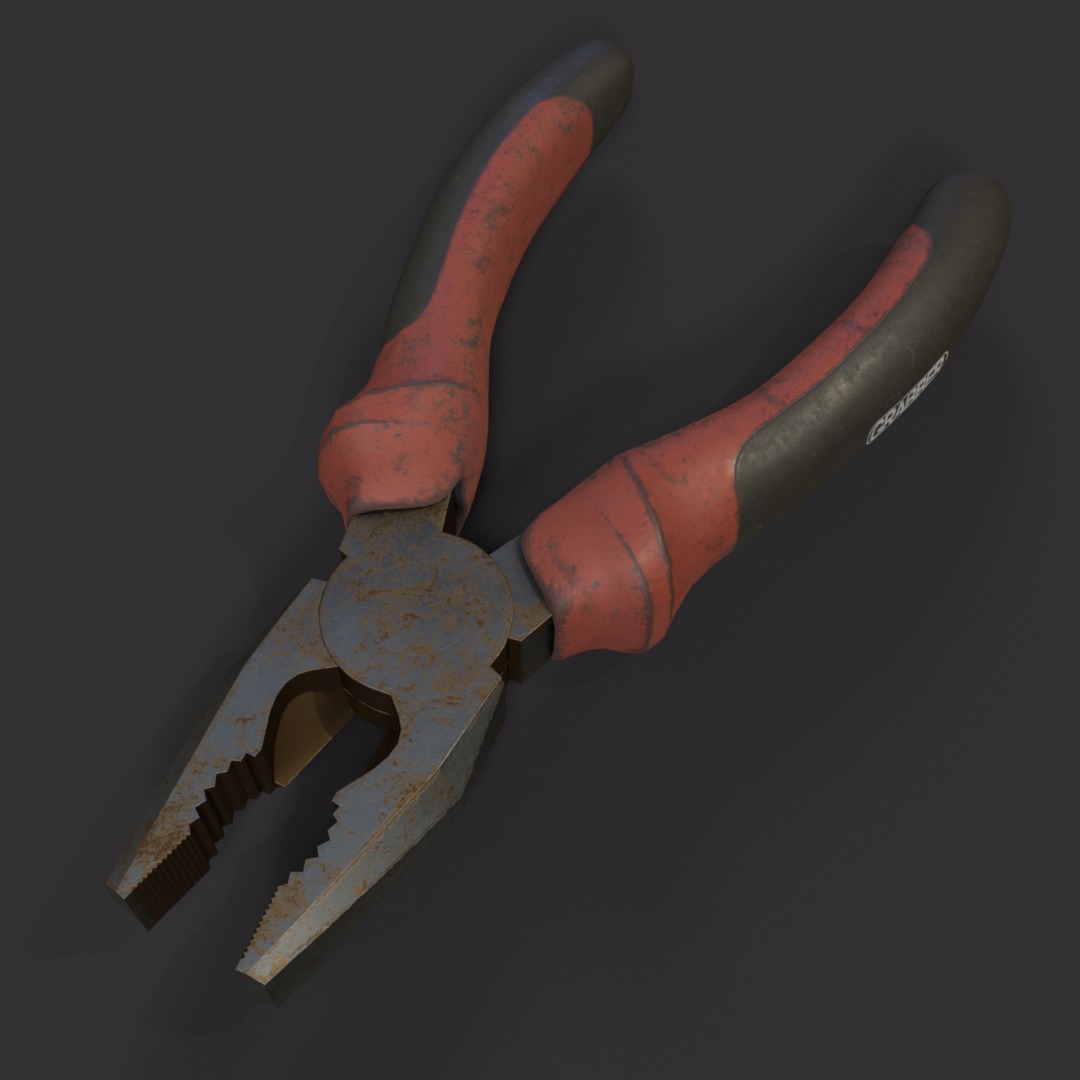 Pliers PBR 3d model Low-poly 3D model_13