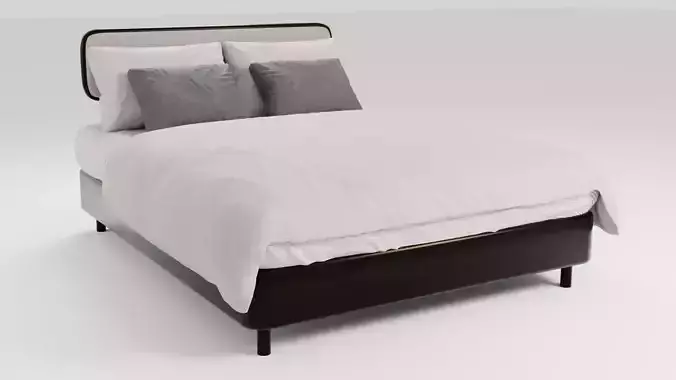 Bed with a unique design inspired by oriental motifs