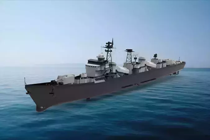 Type 051 destroyer 3D model