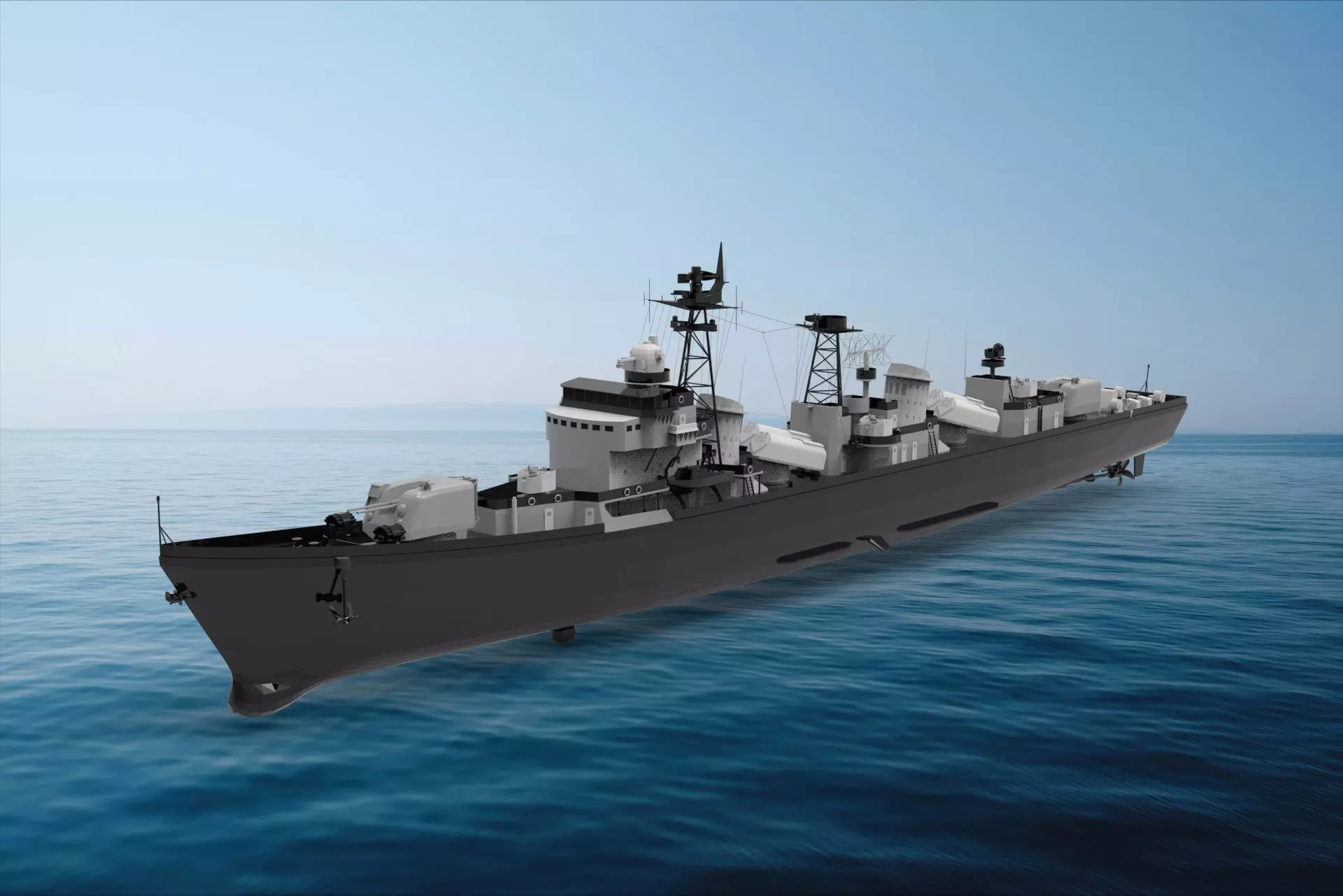 Type 051 destroyer 3D model_0