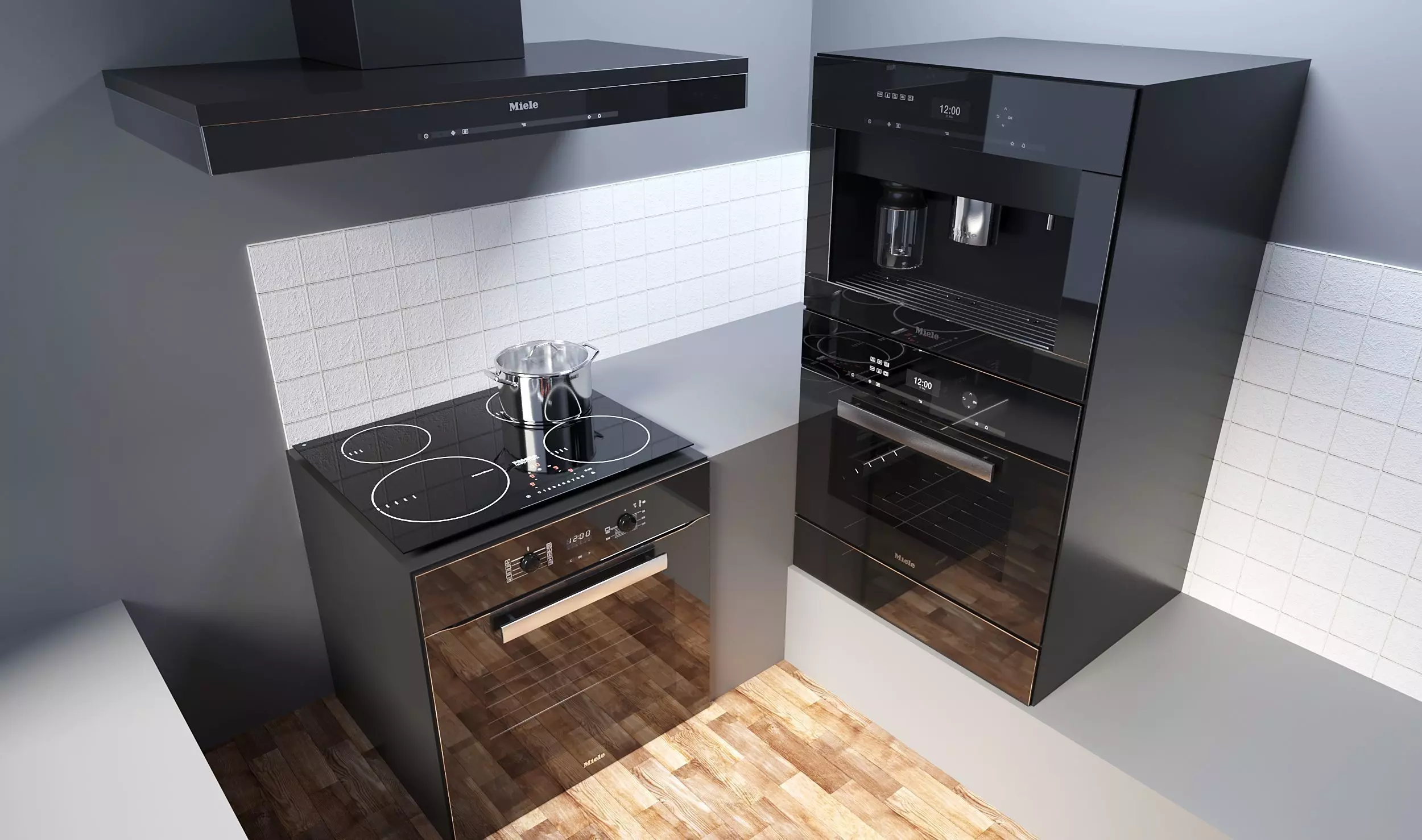 Miele Appliances Black 3D model_0